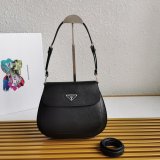 High Quality Prada Cleo Brushed Knockoff Leather Shoulder Bag