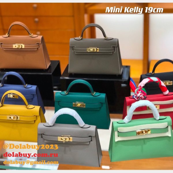 Buy Designer Best Replica Hermes Kelly 19CM Mini Bags Online