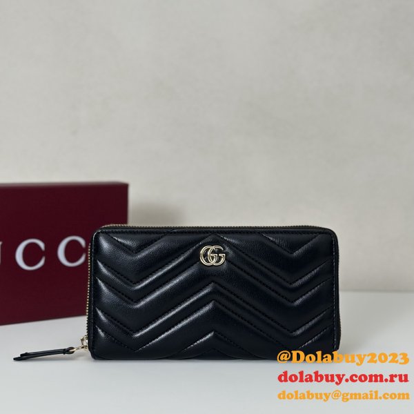 Replica Gucci GG Marmont Zip Around Wallet #837758 Bag