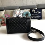 High Quality CC Le Boy Replica Best Black Bags lambksin 20cm