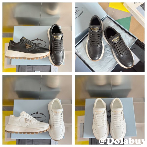 Prada 01 leather sneakers