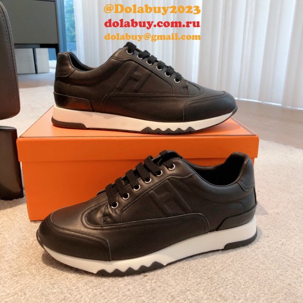 Wholesale Sneakers Leer Wit Hermes Knockoff Shoes