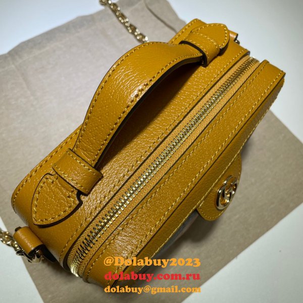 Replica Gucci 7 Star Ophidia GG mini shoulder 602576 yellow bag