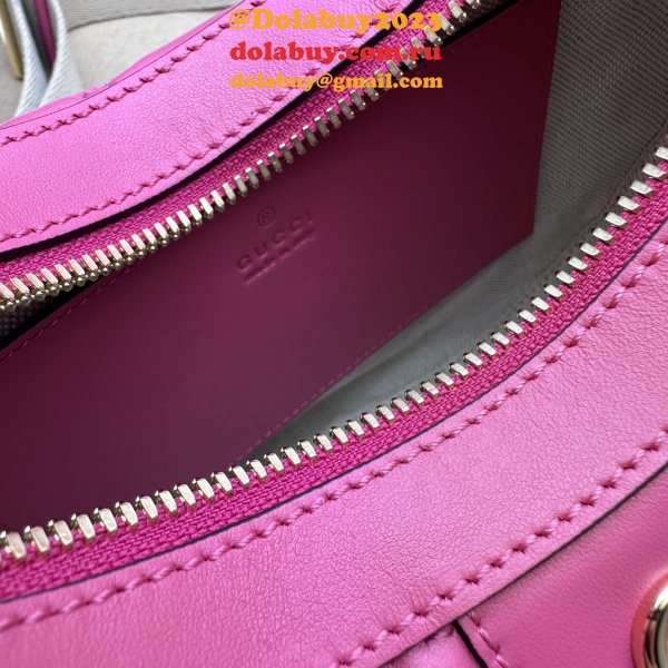 Gucci Replica 739709 GG Matelassé Duplicate Shoulder Pink Bag