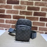 Ophidia GG 752565 Grey and Black Supreme Fake Gucci Bag