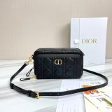 High Quality Dior Caro Bag Brown Supple Cannage Calfskin