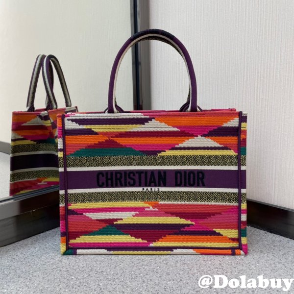 Replica Dior Oblique Book Tote Termurah Multicolor AAA+ Bag