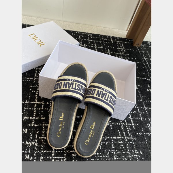 Luxury Dior Dway Platform Slide