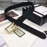 Luxury Gucci 35mm Buckle Black leather belt replica