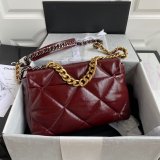 CC High Quality 19 Large Flap AS1161 Black/Red Fakes 30CM Bag