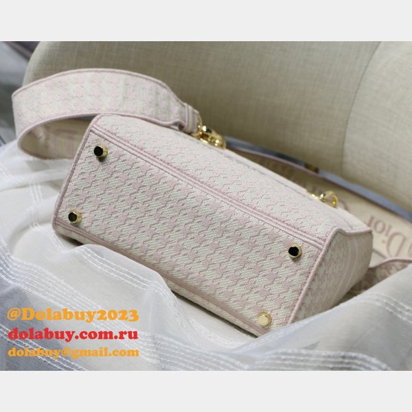 Wholesale Replica Dior Lady Dior Large Pink/Blue Bags