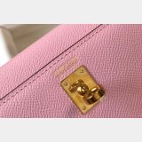 Hermes Outlet 1:1 Replica Mini Kelly Pink Handbags