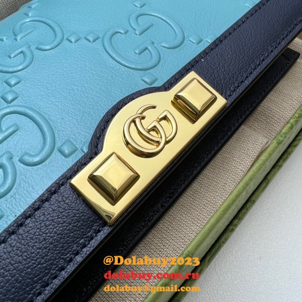 Designer Gucci Replica 676155 GG wallet with chain aaa leather