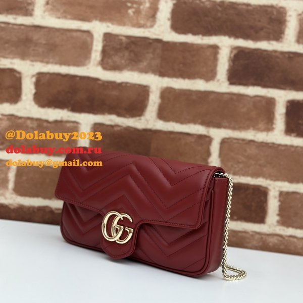 Gucci Replica GG Marmont Mini Crossbody Luxury 751526 Red Bag