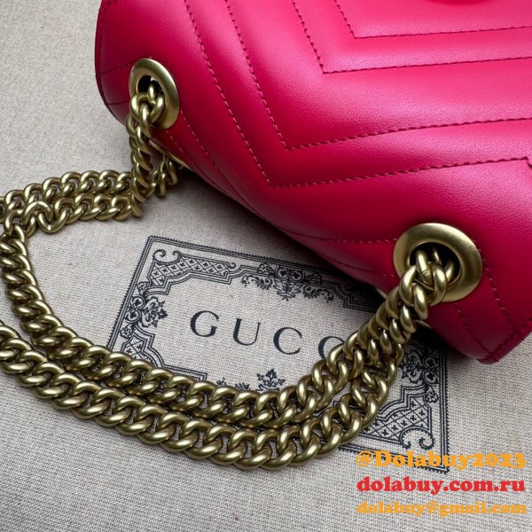 Copy Gucci Replica GG Marmont Shoulder Wholesale 739682 Luxury Bag