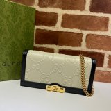 Designer Gucci Replica 676155 GG wallet with chain aaa leather