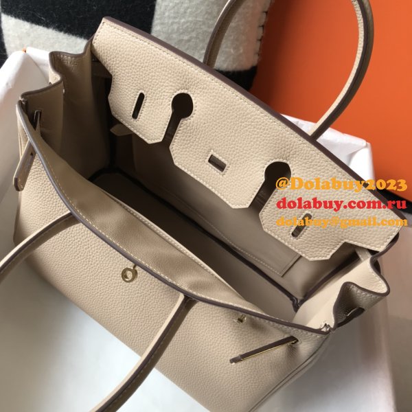 Hermes Birkin 35cm Togo leather Handbags Windbreaker Gray