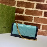 Designer Gucci Replica 676155 GG wallet with chain aaa leather