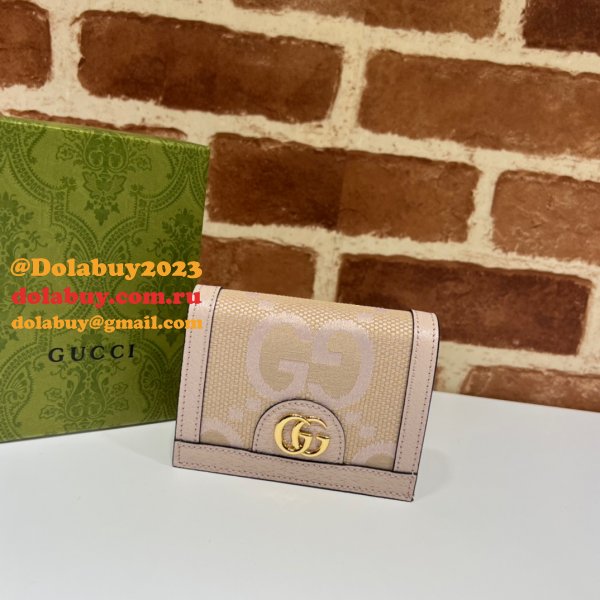 Gucci Knockoff GG Supreme Jumbo Ophidia Card Case 523155 Wallet