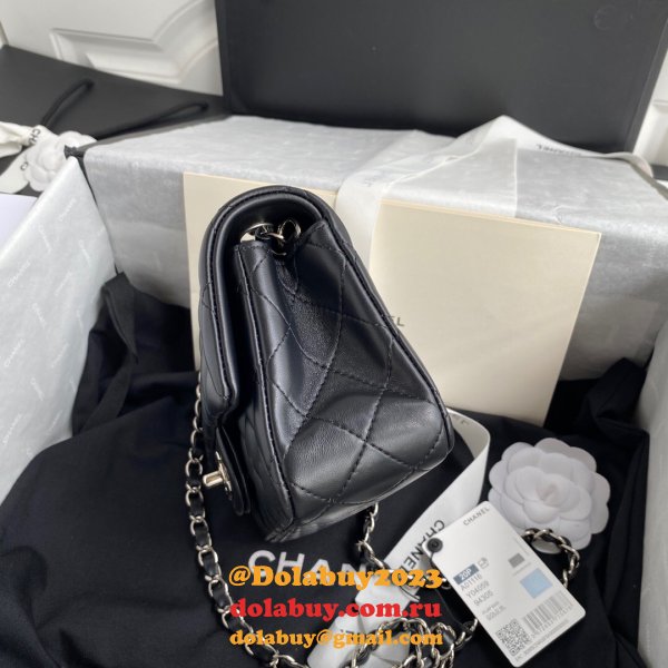 2020 Luxury CC CF 20CM Flap Lambskin Classic Black Bags