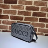 High Fashion Gucci 768391 Shoulder Grey and Black Replica Bag