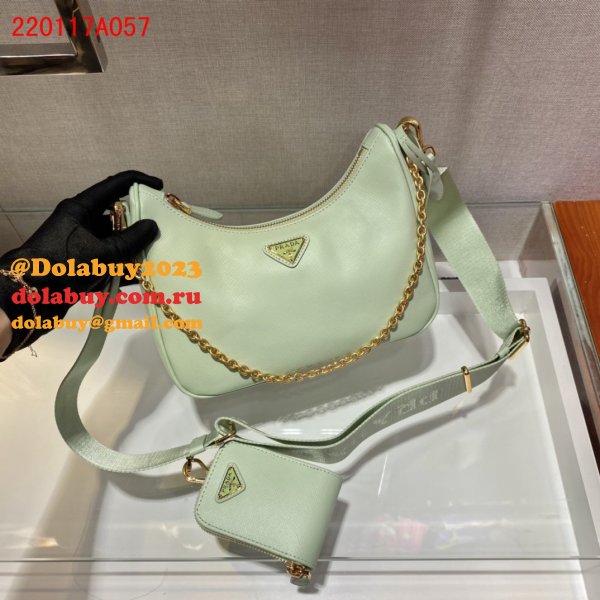 Replica Prada Handbags Cheap Highest Quality For Leather Hobo Re-Edition You