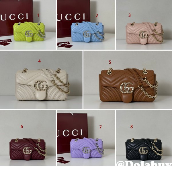 Gucci Designer 837280 GG Marmont Small Shoulder Bag