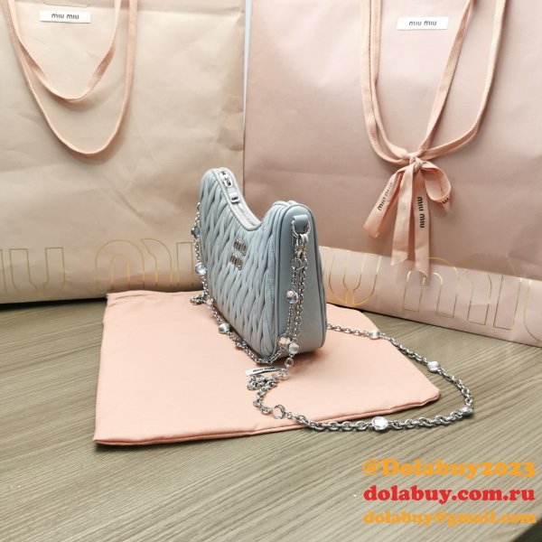 Best 2024 Replica Miu Miu Matelasse 5BH211 Quality Fake Bag