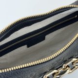 Gucci 815409 Black GG Emblem Small Shoulder Chain Knockoff Bag