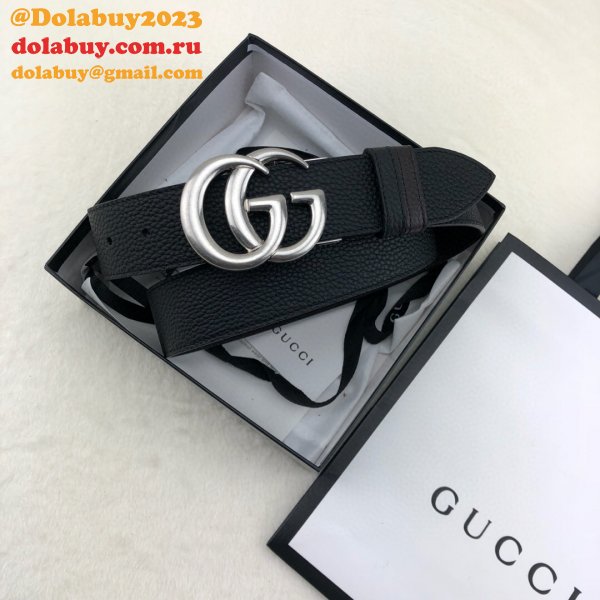 Luxury Gucci 38MM Double G Shop the New Replica Black Belts