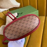 High Quality 647801 Doraemon x Gucci mini bucket red leather bag