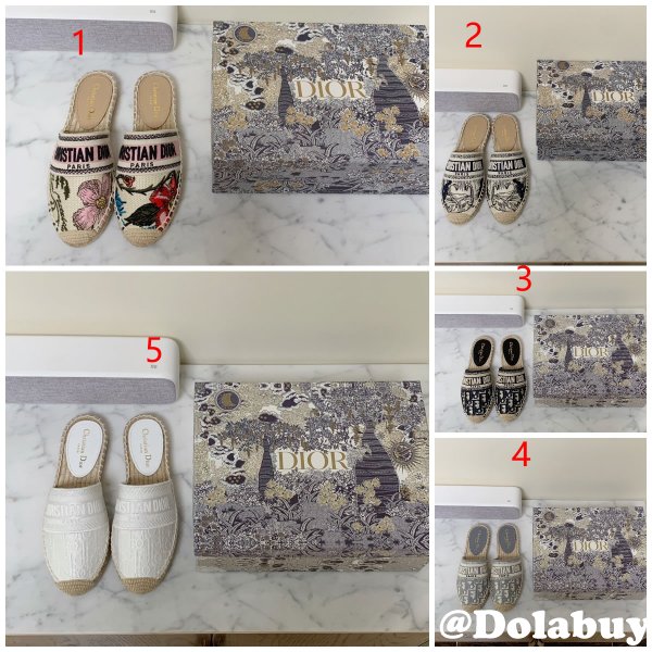 Best Quality 1:1 Mirror Dior Embroidered Fisherman Shoes