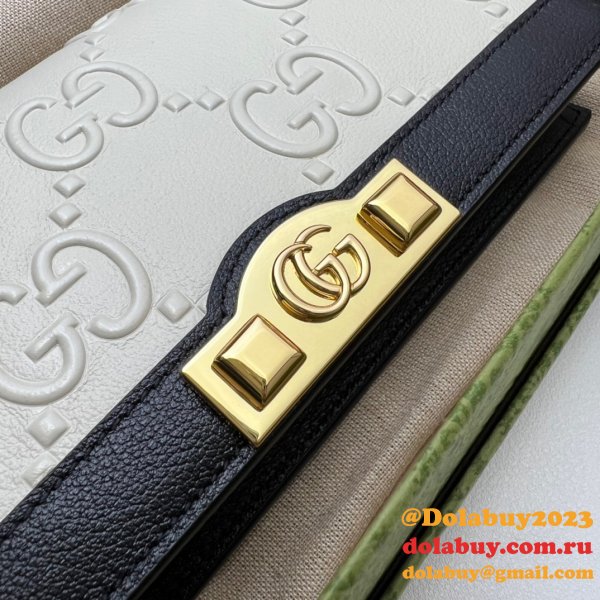 Designer Gucci Replica 676155 GG wallet with chain aaa leather