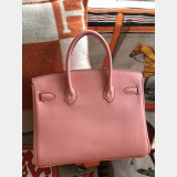 Hermes Birkin Epsom leather Handbags Pink Golden