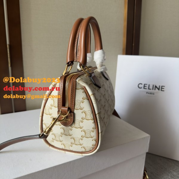 Luxury Celine 197582 Triomphe Small Boston Bag