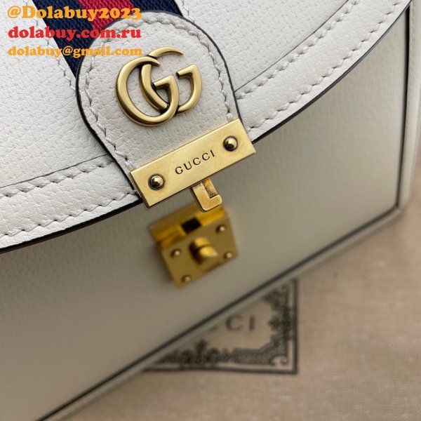 Gucci Black/Cream Ophidia small top handle Replica bag