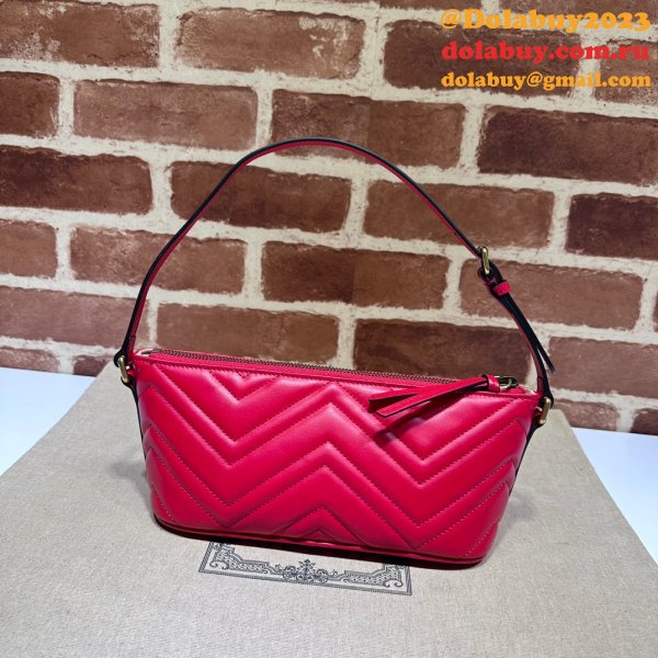 Gucci 1:1 Mirror GG Marmont 739166 Shoulder Red Fake Bag