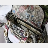 Lady D-Lite Bag Multicolor Lady Dior 24cm Replica Paisley Embroidery