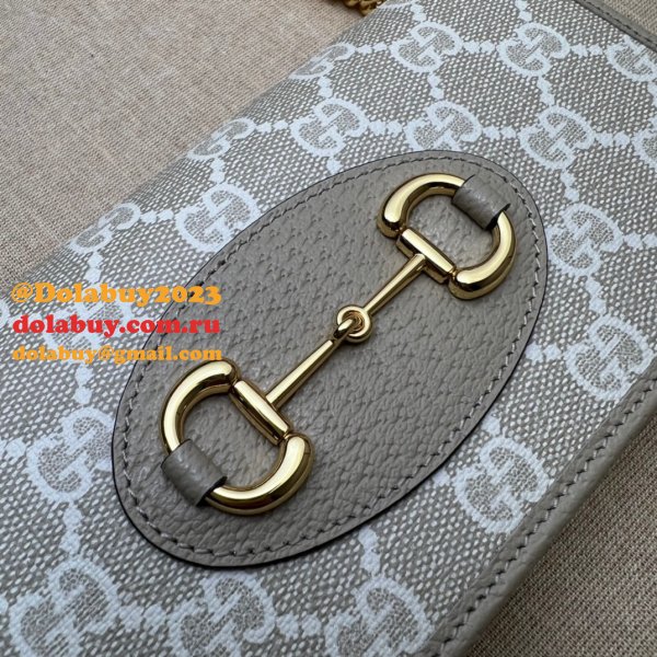 Gucci Replica 621892 Horsebit 1955 wallet with chain Top Quality GG Supreme