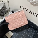 Knockoff CC Lambskin Flap Bag 17cm AS1115