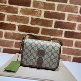 Designer Fake Gucci 671620  shoulder bag with Interlocking G in GG Supreme