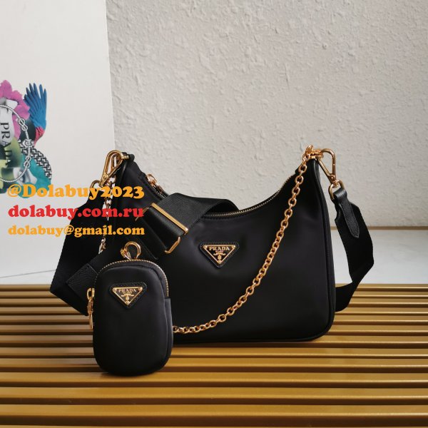 Prada Replica Nylon Hobo 1BH204 Knock Off Designer Bag