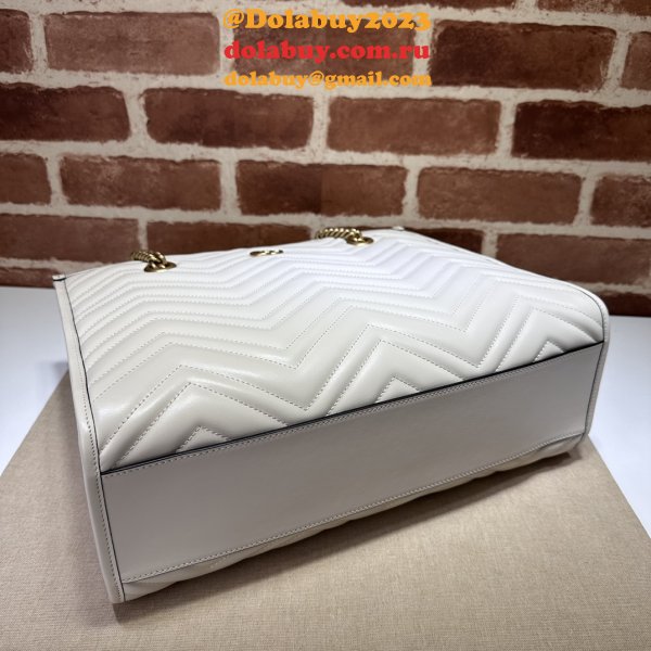 Tote GG Marmont White/Black 779724 Gucci Replica Bag