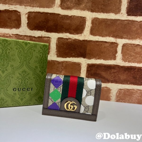 Quality Replicas 1:1 Gucci 523155 GG Supreme Ophidia Card Case Wallet