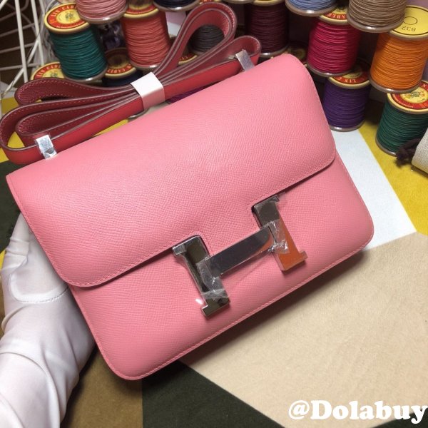 Hermes Constance Bag 23cm Epsom Leather Pink