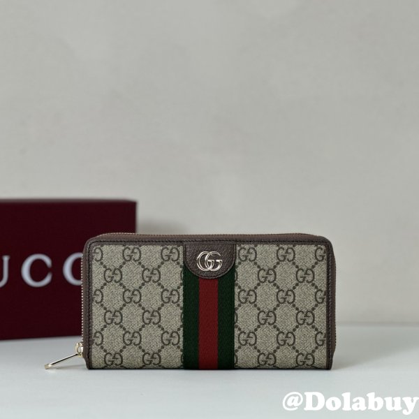 Gucci Replica 838484 Ophidia Zip Around Wallet Bag