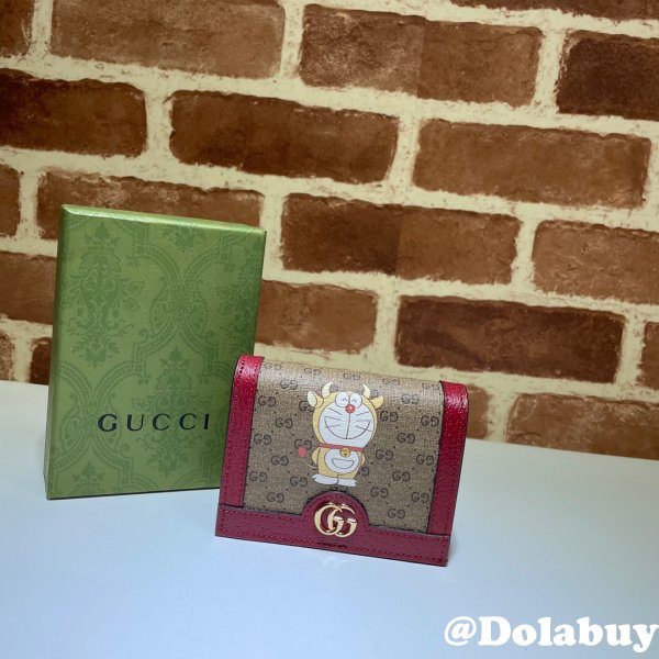 Gucci Best Beige Doraemon x Gucci 654541 card case