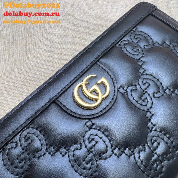 Gucci Replica Luxury Designer 723784 GG Matelassé Zip-around Wallet