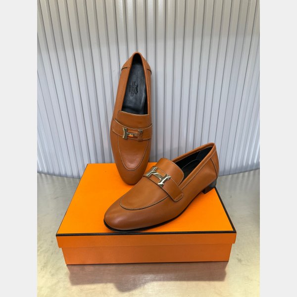 7 Star full leather loafer hermes shoes