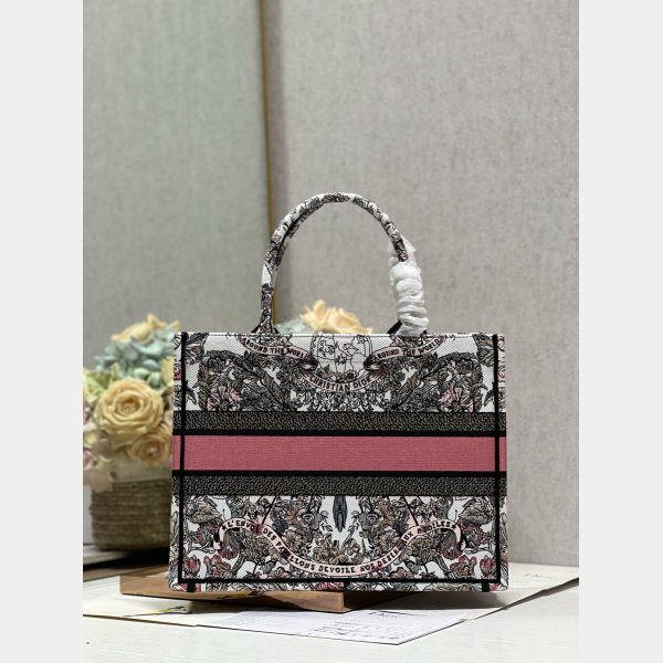 Christian Dior Buy Replica Book Tote Bayadere D-Stripes Pink